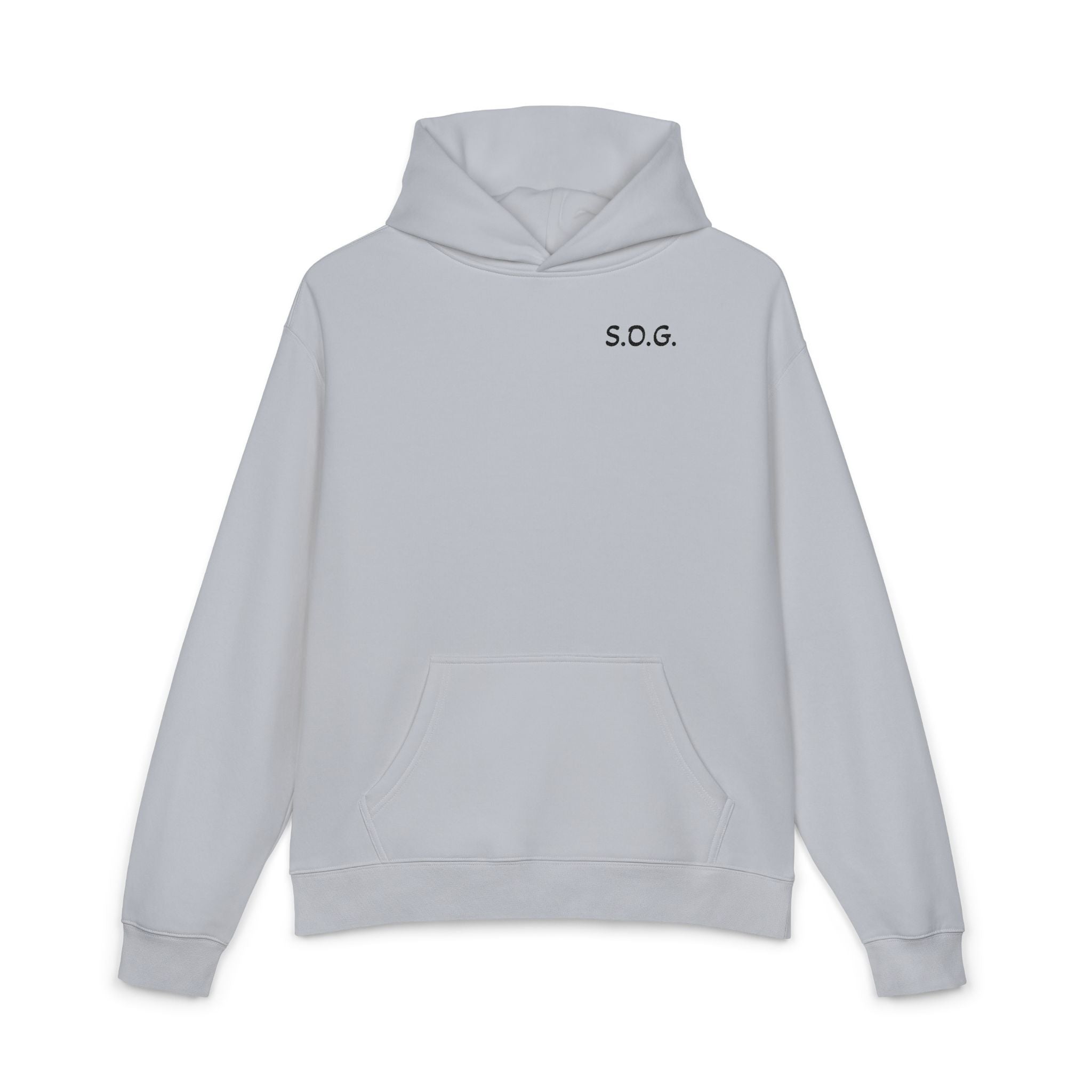 S.O.G. Relaxed Hoodie — Minimal Chest Logo Casual Pullover