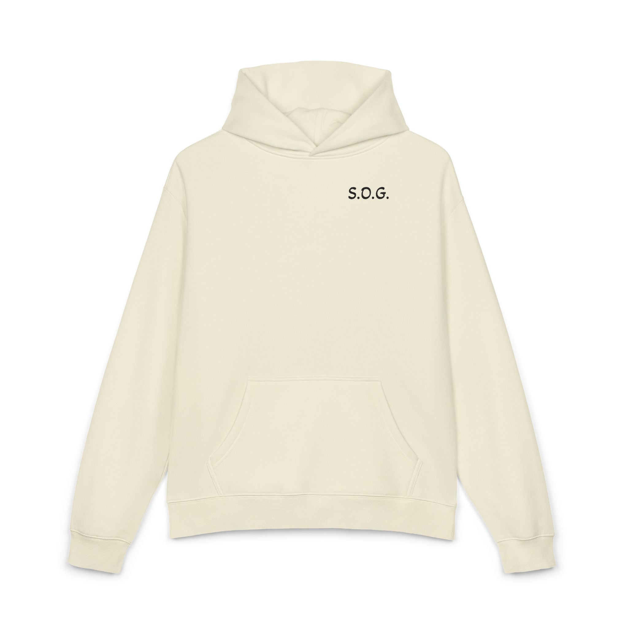 S.O.G. Relaxed Hoodie — Minimal Chest Logo Casual Pullover