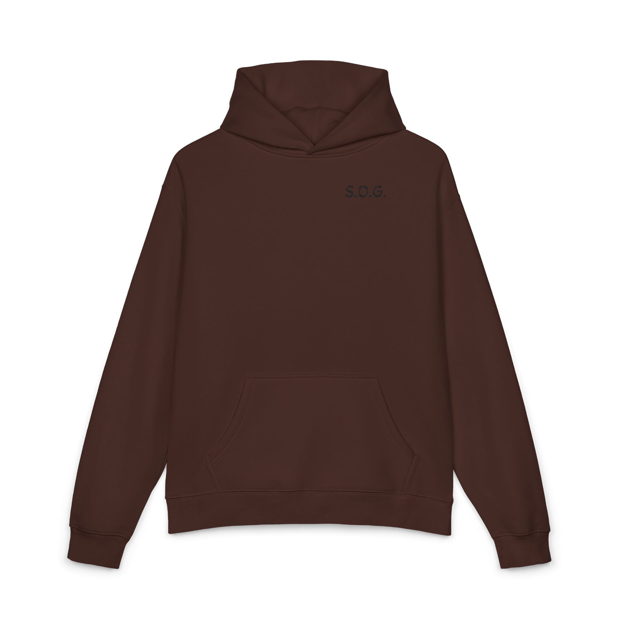 S.O.G. Relaxed Hoodie — Minimal Chest Logo Casual Pullover