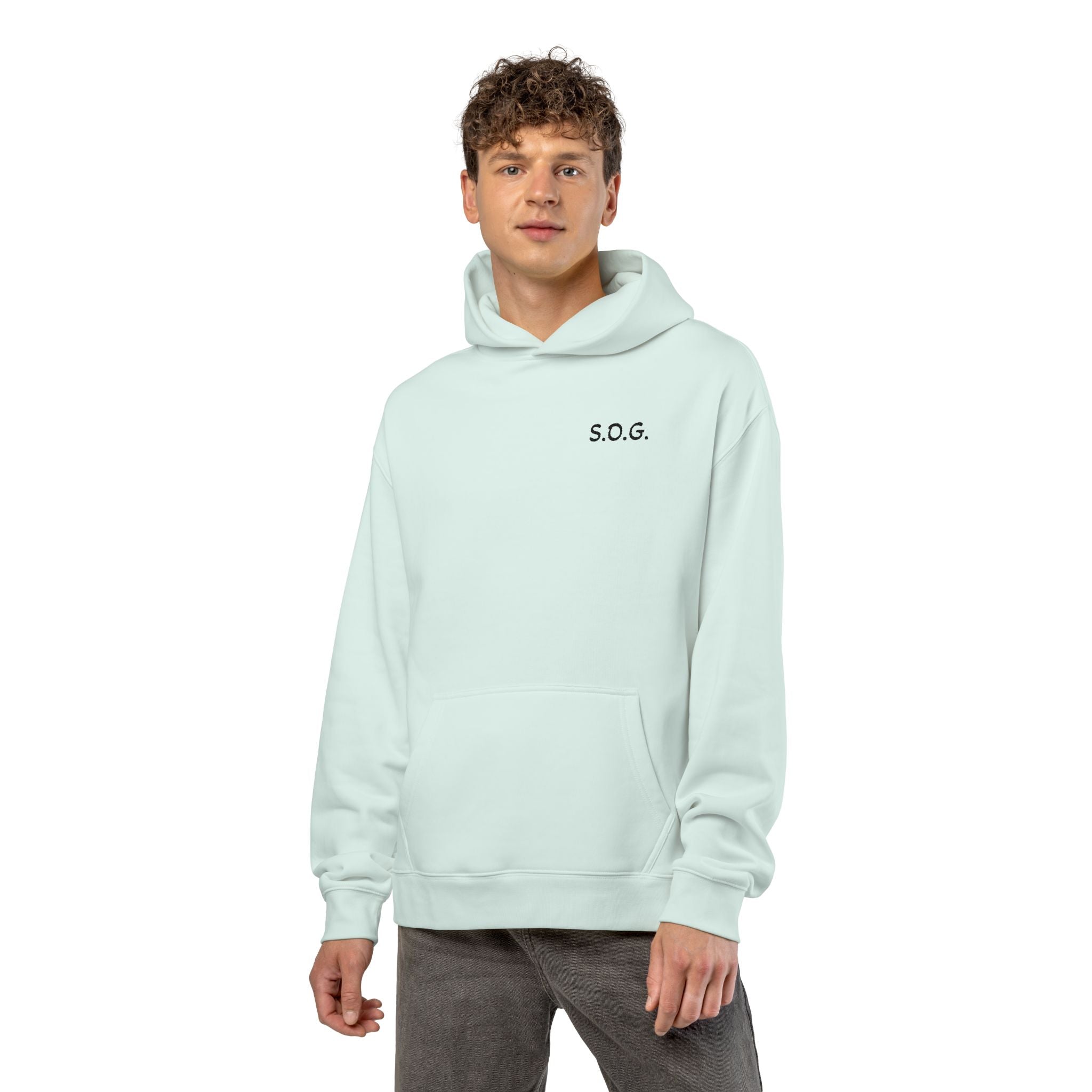 S.O.G. Relaxed Hoodie — Minimal Chest Logo Casual Pullover