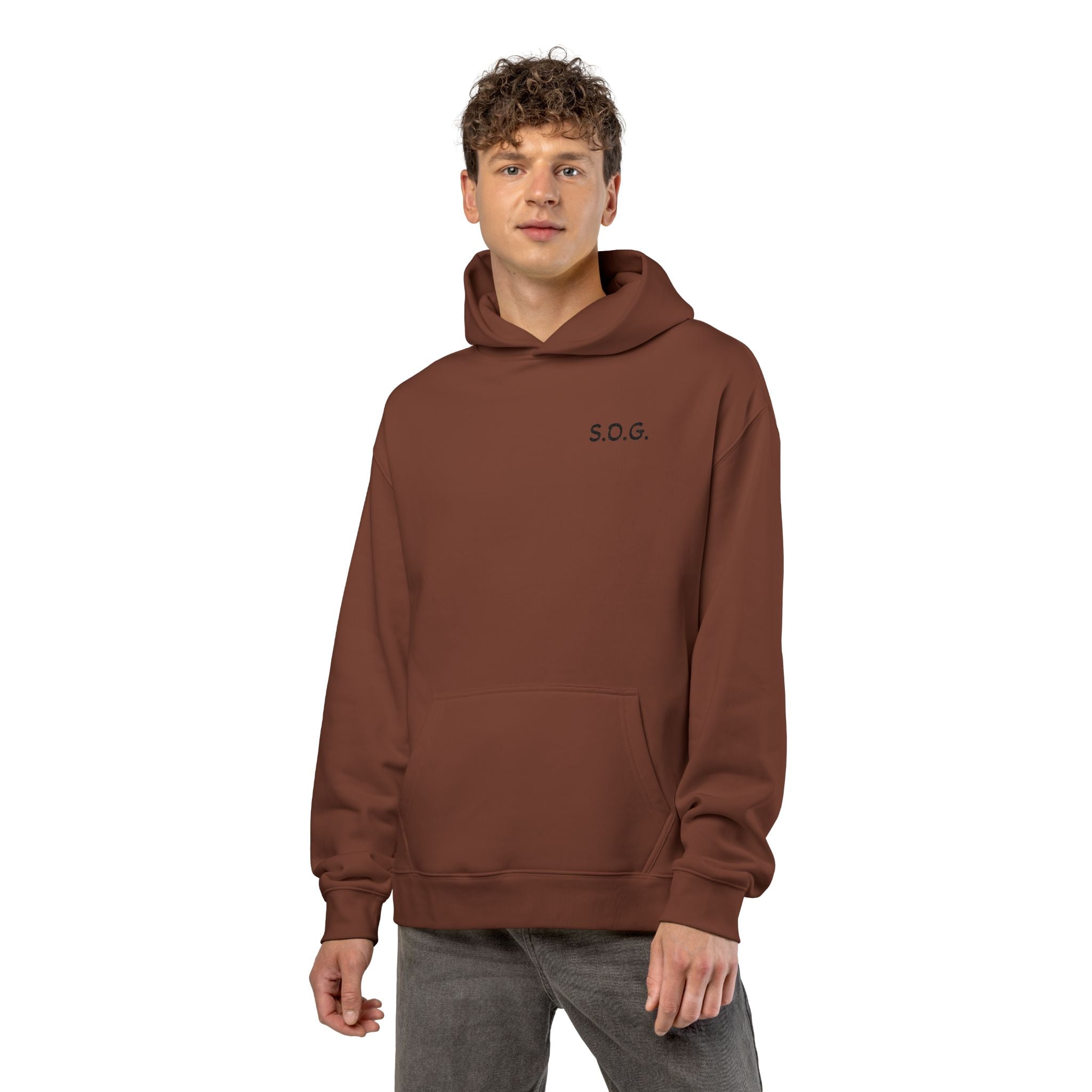 S.O.G. Relaxed Hoodie — Minimal Chest Logo Casual Pullover