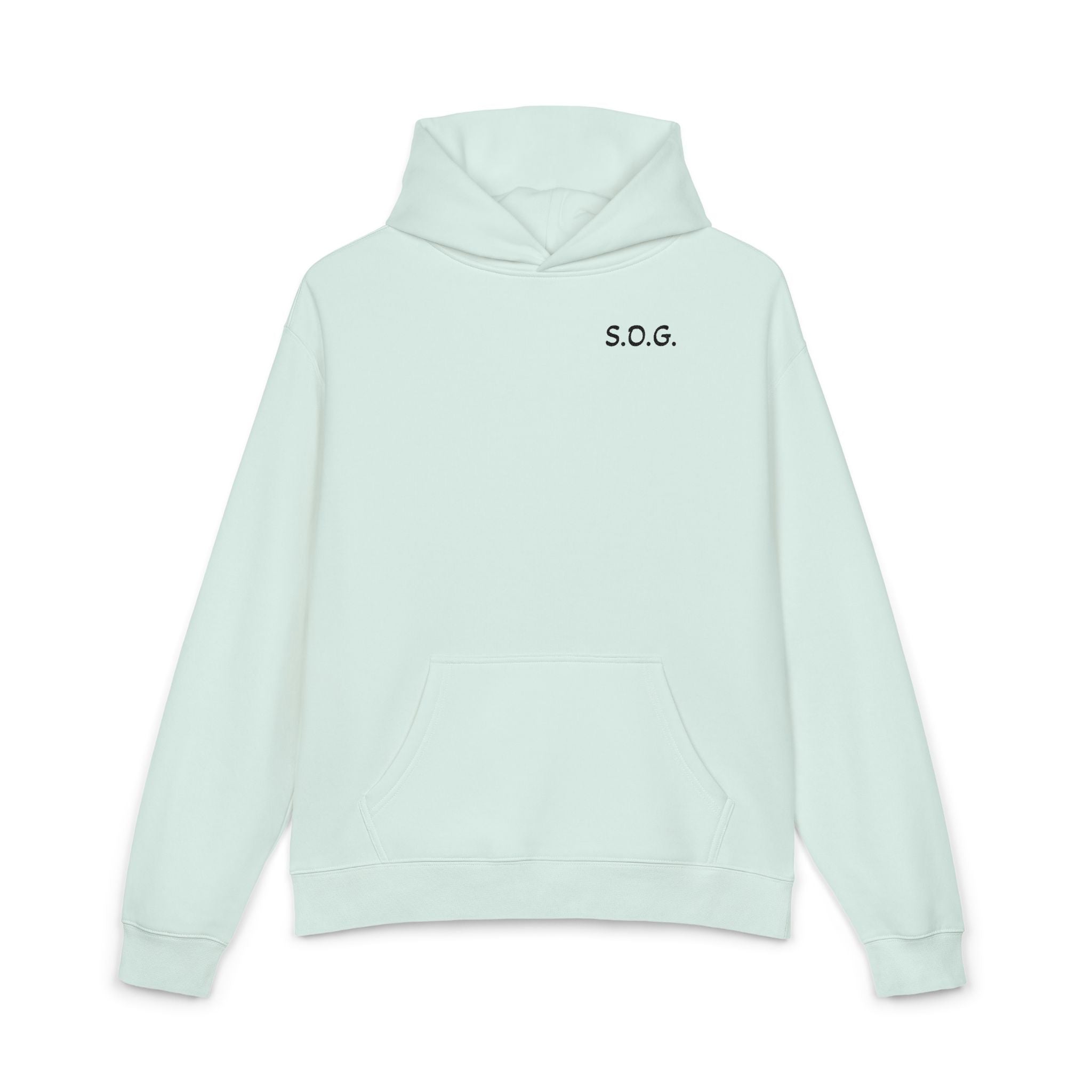 S.O.G. Relaxed Hoodie — Minimal Chest Logo Casual Pullover