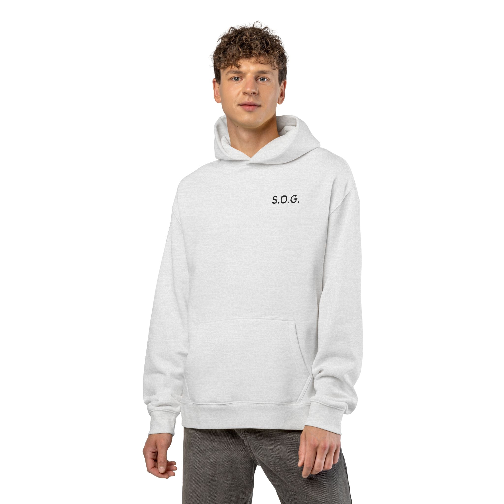 S.O.G. Relaxed Hoodie — Minimal Chest Logo Casual Pullover