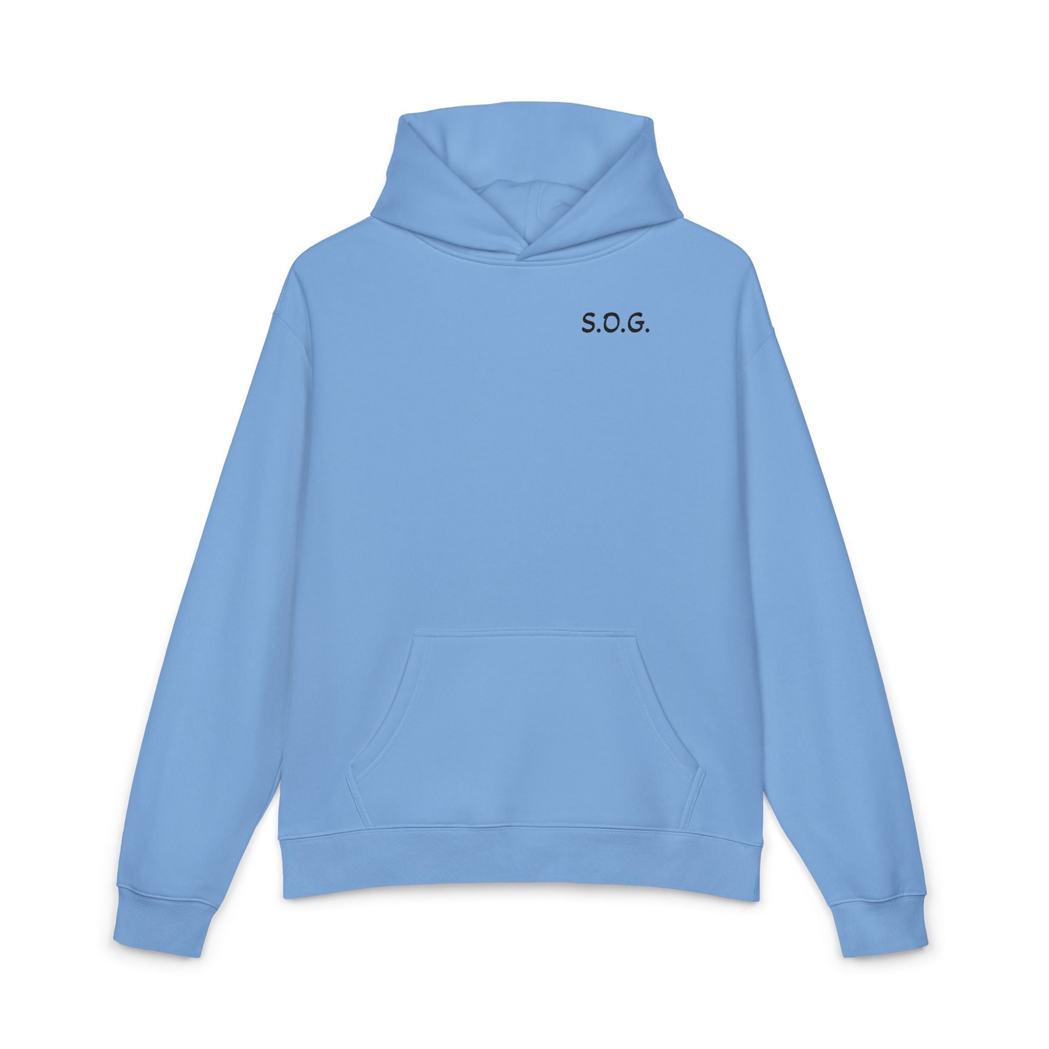 S.O.G. Relaxed Hoodie — Minimal Chest Logo Casual Pullover