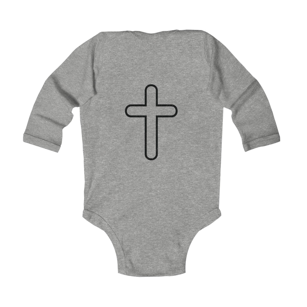 Infant Bodysuit - "S.O.G. Son of God" Christian Long Sleeve Onesie with Cross Back