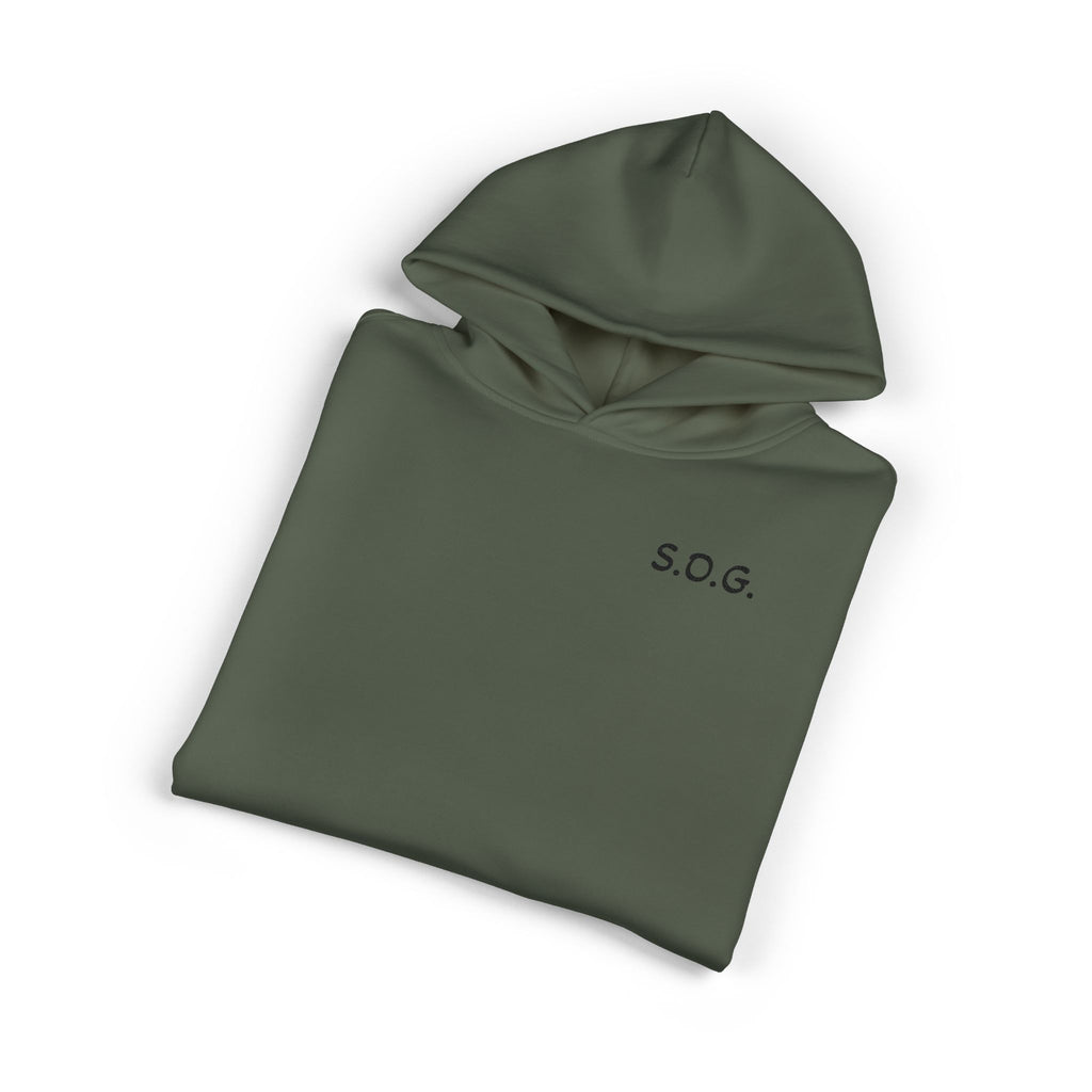 S.O.G. Relaxed Hoodie — Minimal Chest Logo Casual Pullover