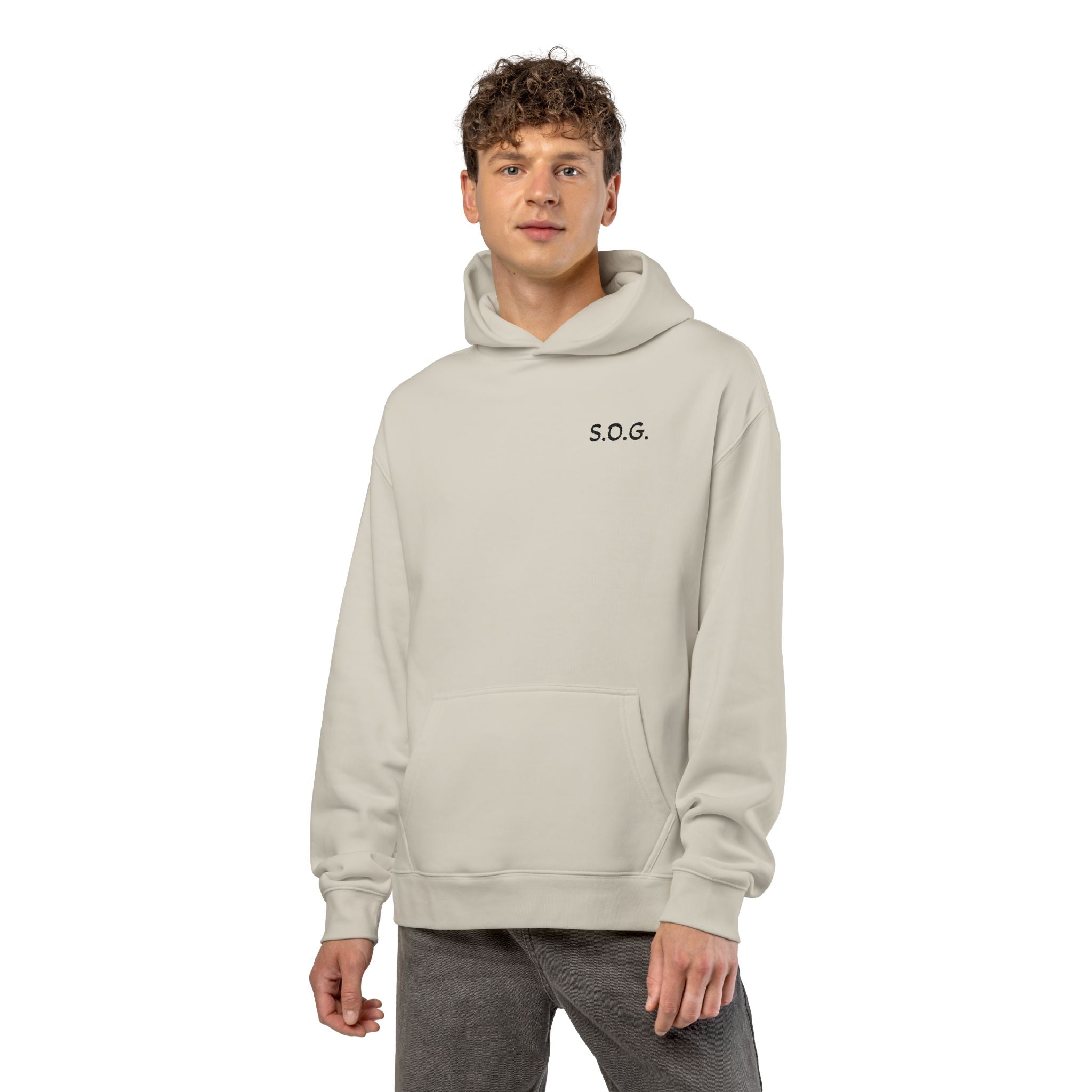 S.O.G. Relaxed Hoodie — Minimal Chest Logo Casual Pullover