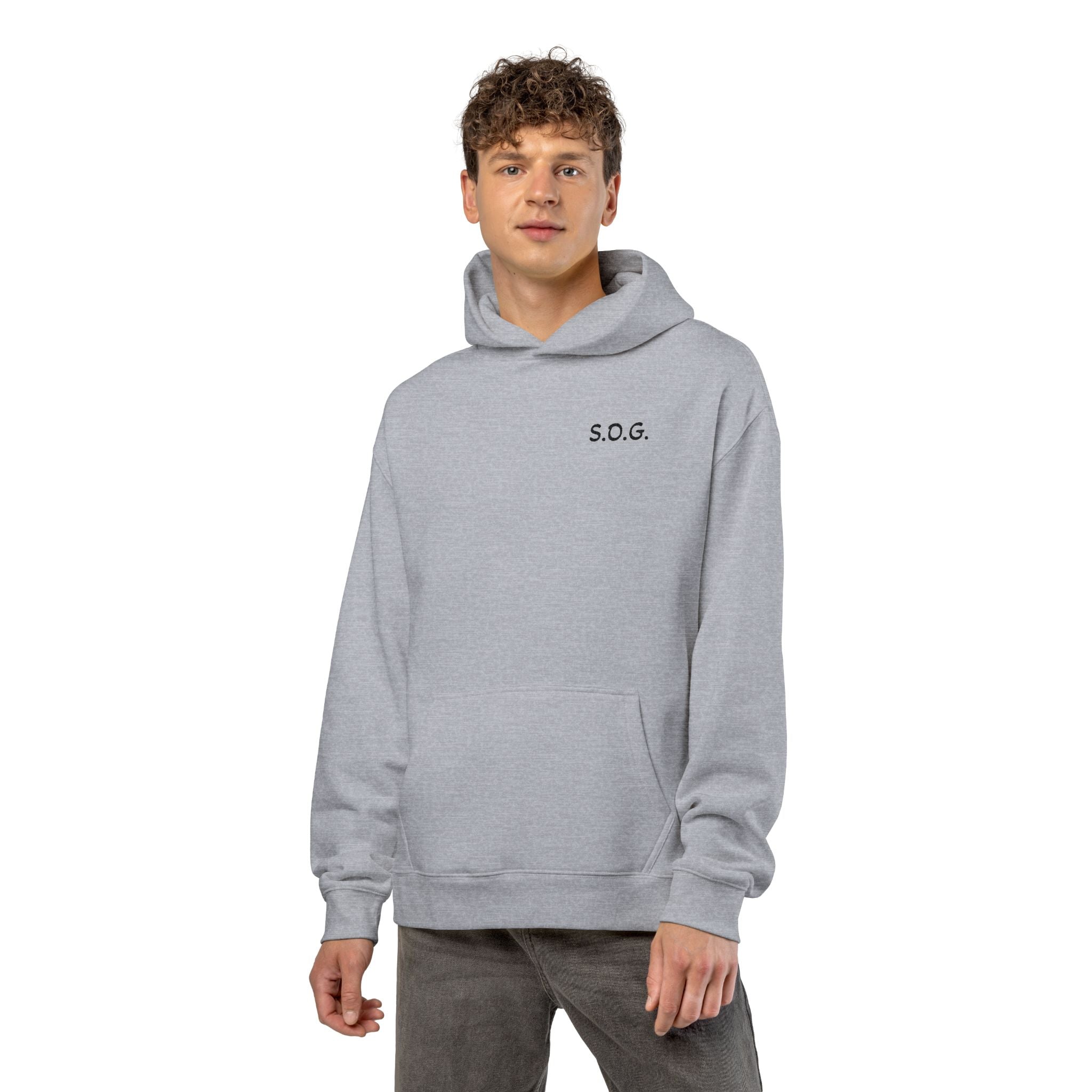 S.O.G. Relaxed Hoodie — Minimal Chest Logo Casual Pullover