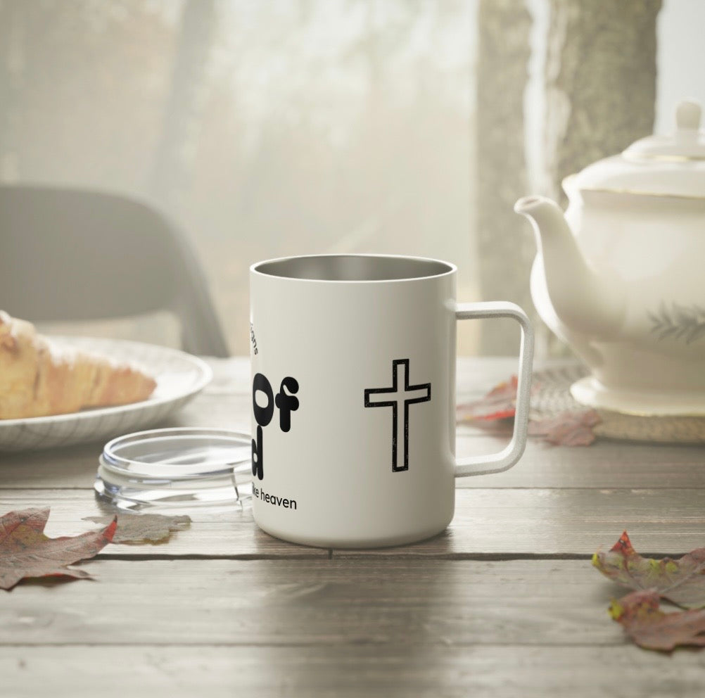 Son of God 10oz Insulated Coffee Mug – Christian Faith Travel Mug (“Every sip feels like heaven”)