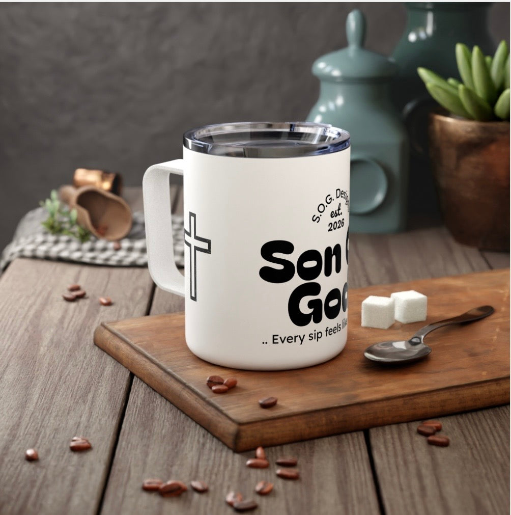 Son of God 10oz Insulated Coffee Mug – Christian Faith Travel Mug (“Every sip feels like heaven”)