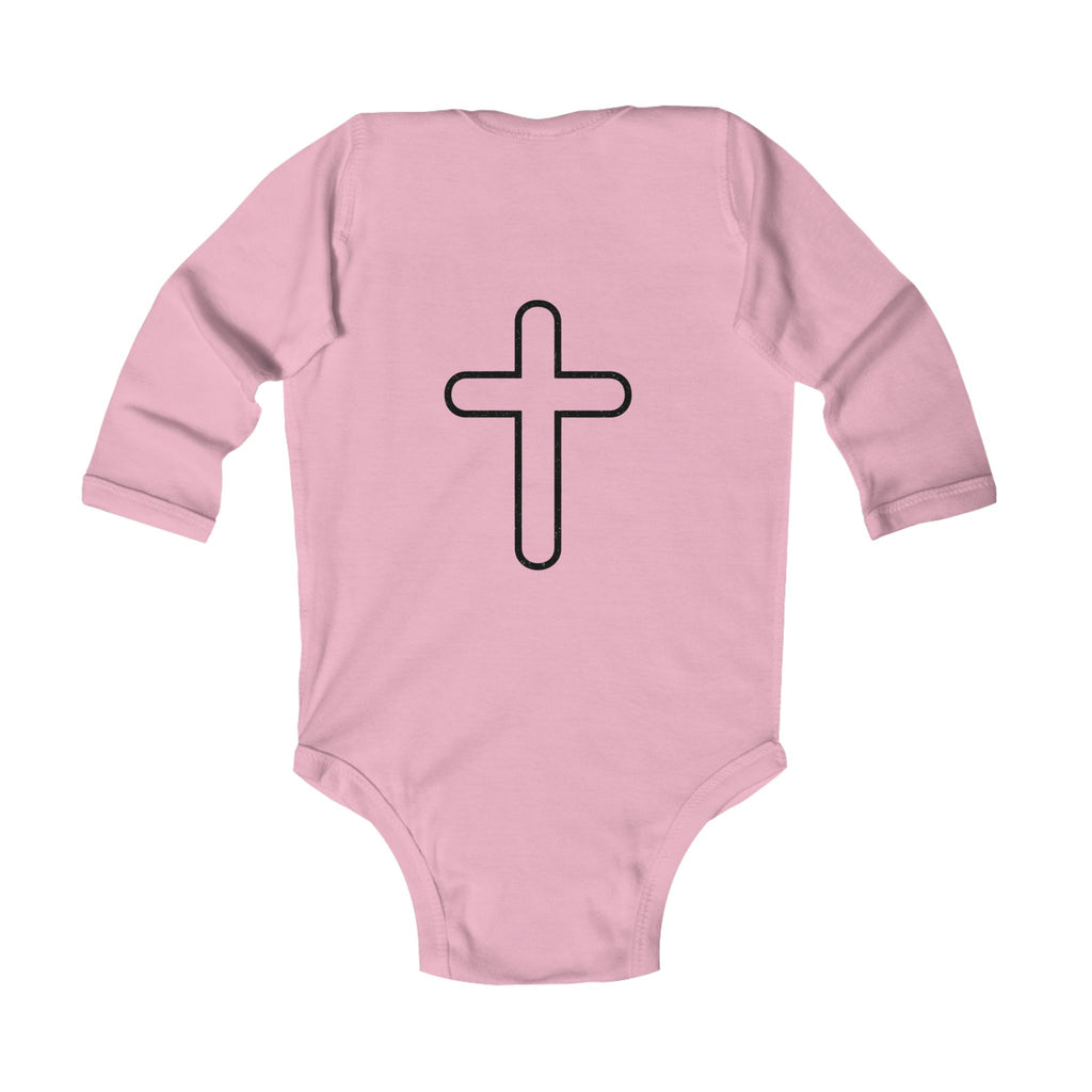 Infant Bodysuit - "S.O.G. Son of God" Christian Long Sleeve Onesie with Cross Back
