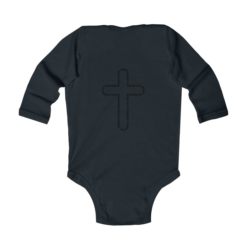 Infant Bodysuit - "S.O.G. Son of God" Christian Long Sleeve Onesie with Cross Back