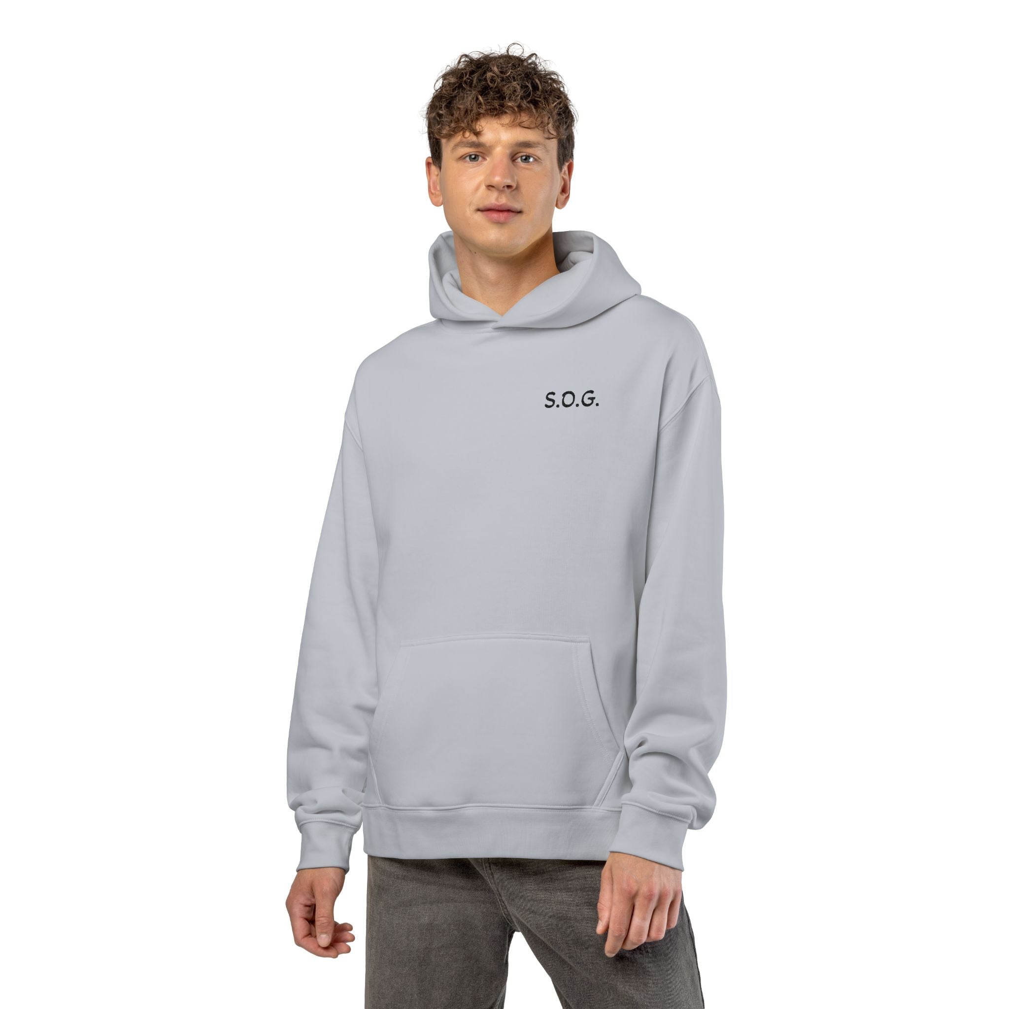 S.O.G. Relaxed Hoodie — Minimal Chest Logo Casual Pullover