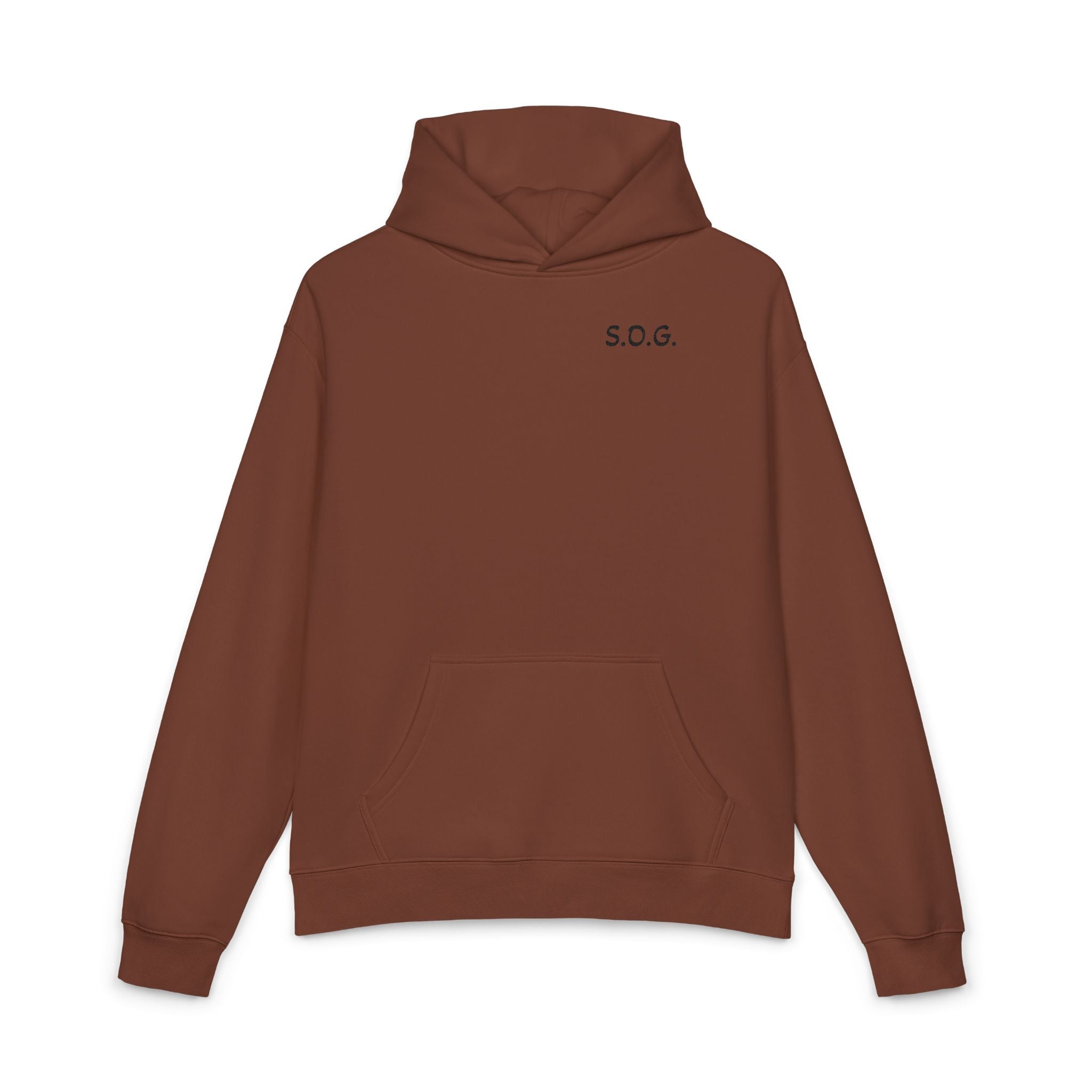 S.O.G. Relaxed Hoodie — Minimal Chest Logo Casual Pullover