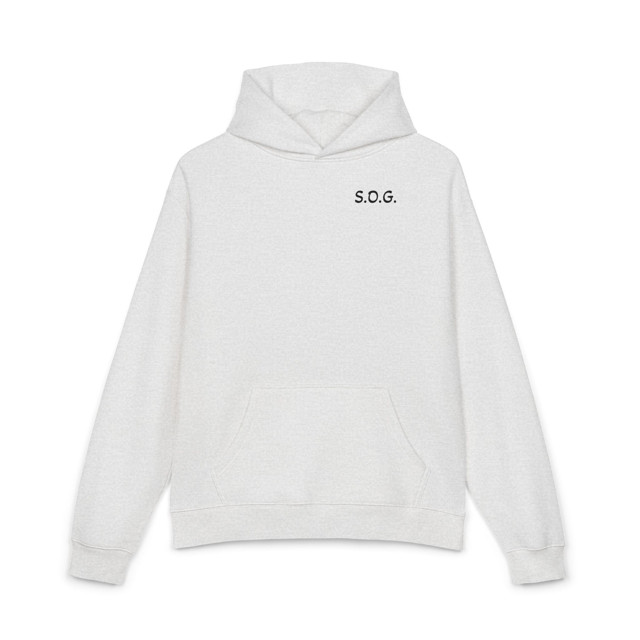 S.O.G. Relaxed Hoodie — Minimal Chest Logo Casual Pullover