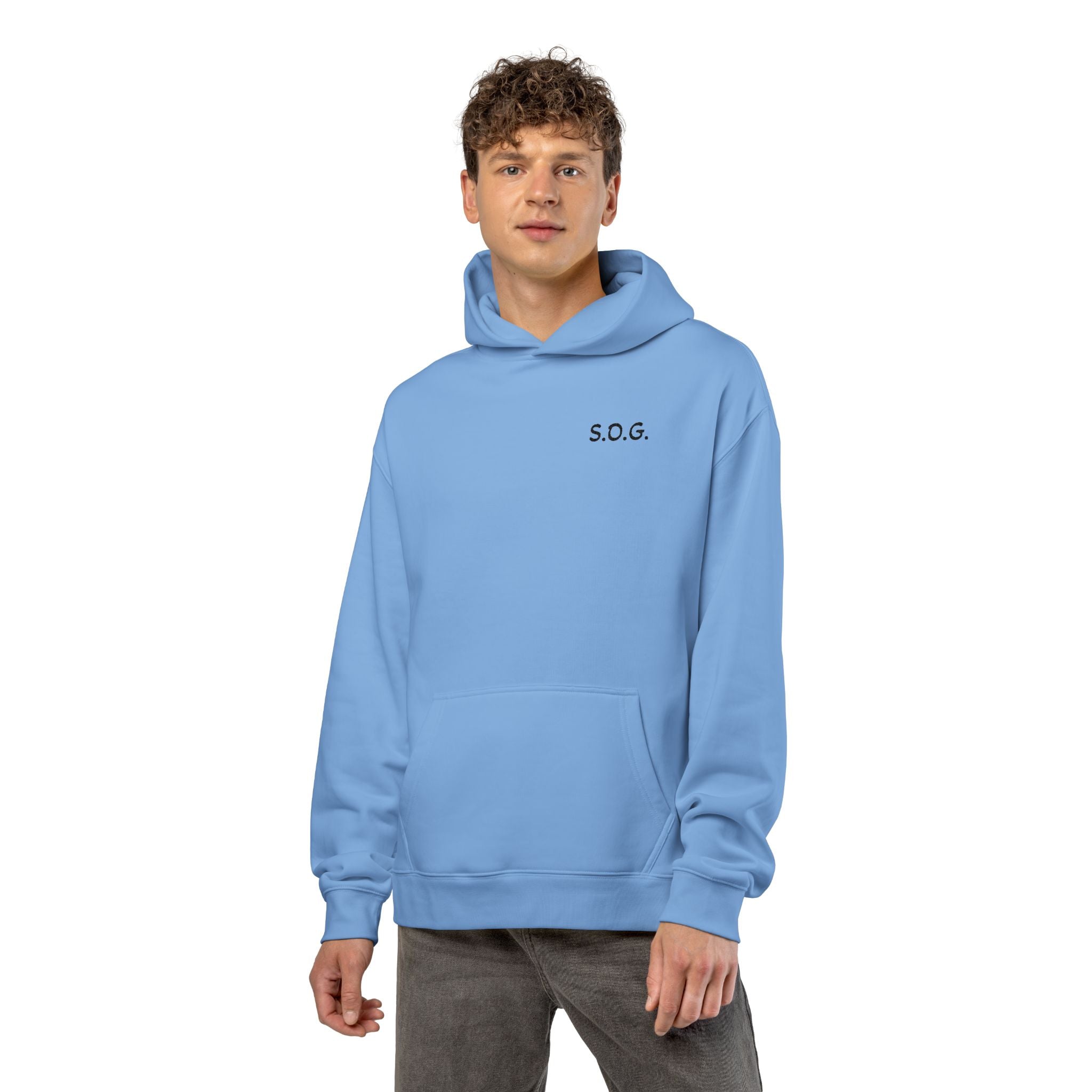 S.O.G. Relaxed Hoodie — Minimal Chest Logo Casual Pullover