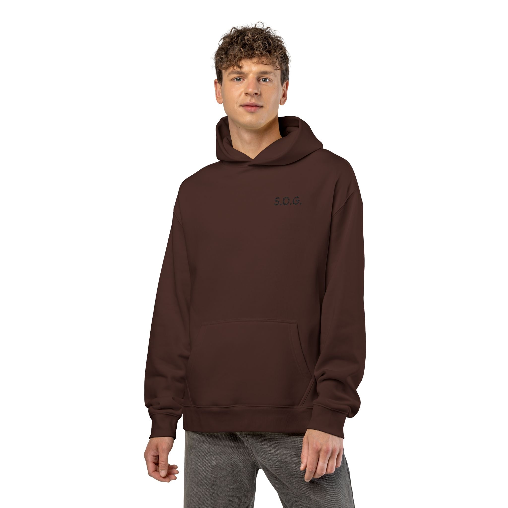 S.O.G. Relaxed Hoodie — Minimal Chest Logo Casual Pullover